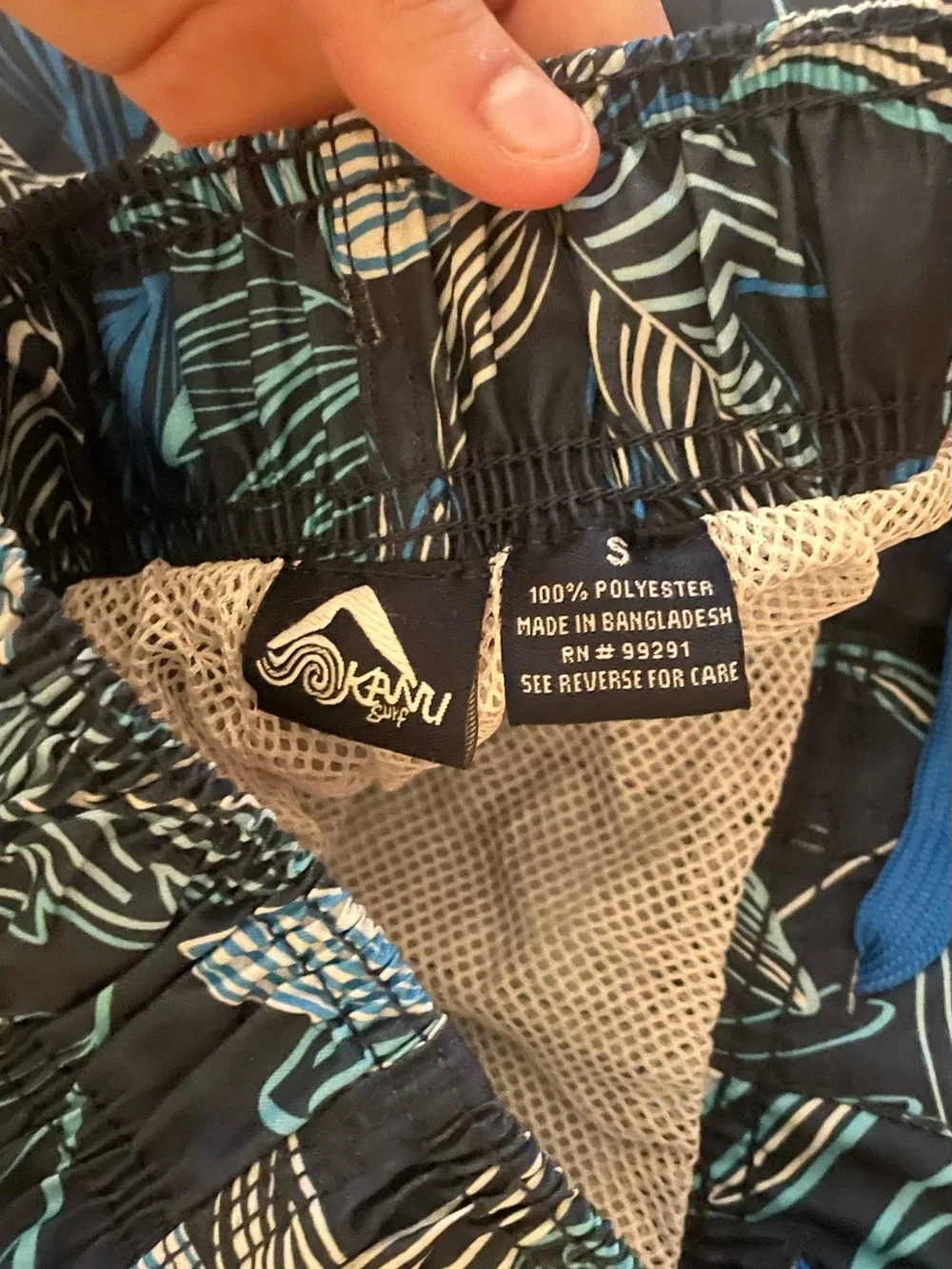Kanu Surf Blue Tropical Floral Print Swim Trunks New